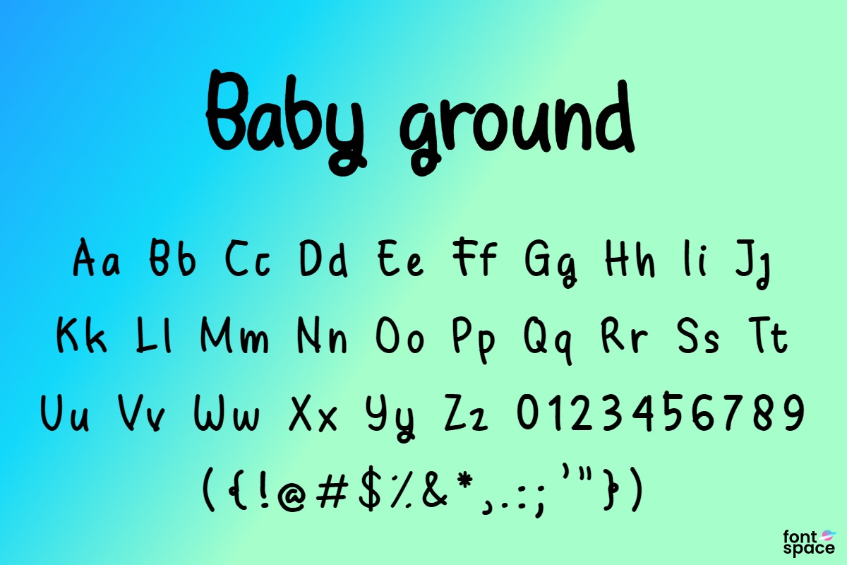 Baby ground font