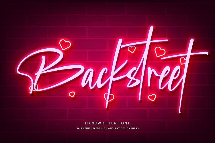 Backstreet font