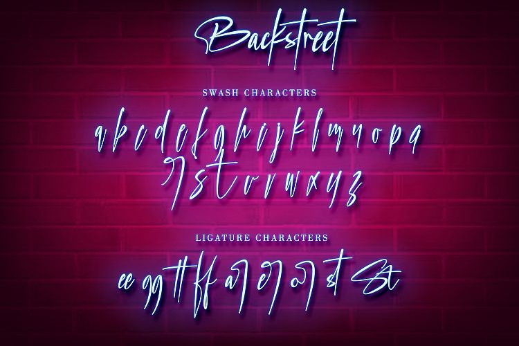 Backstreet font