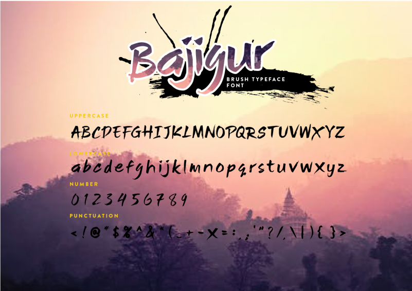 Bajigur Brush Font
