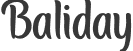 Baliday font