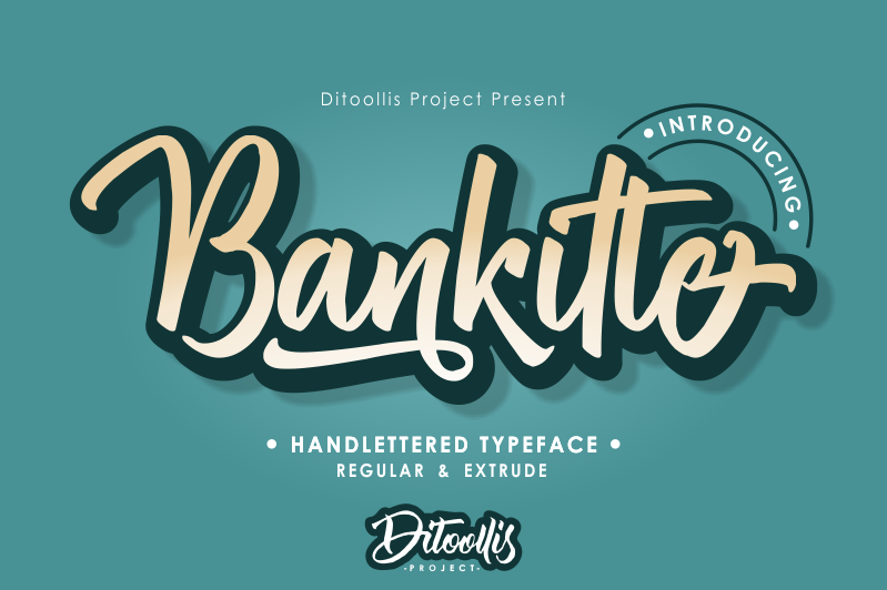 Bankitte Extrude Personal Use font