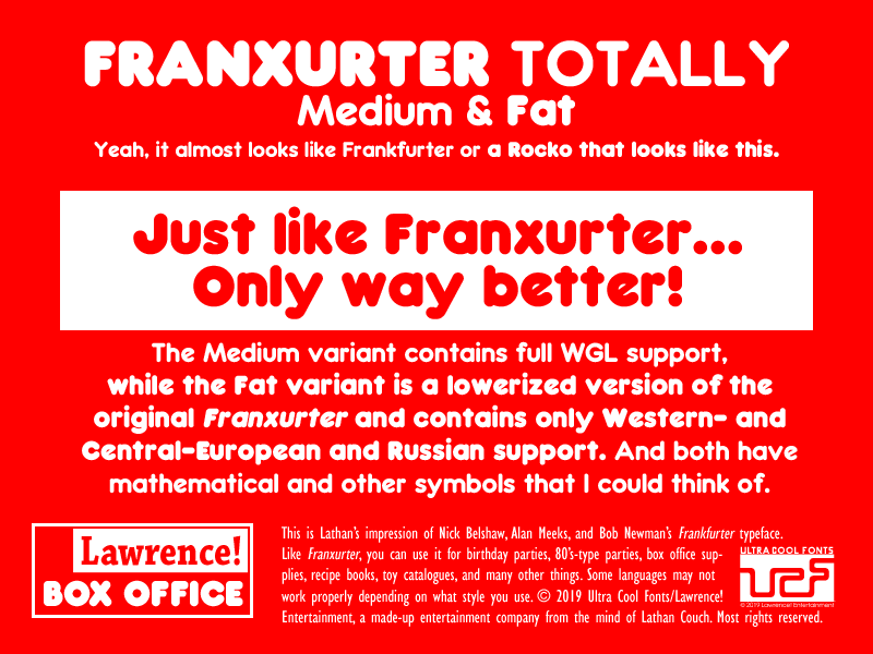 Franxurter Totally Fat font