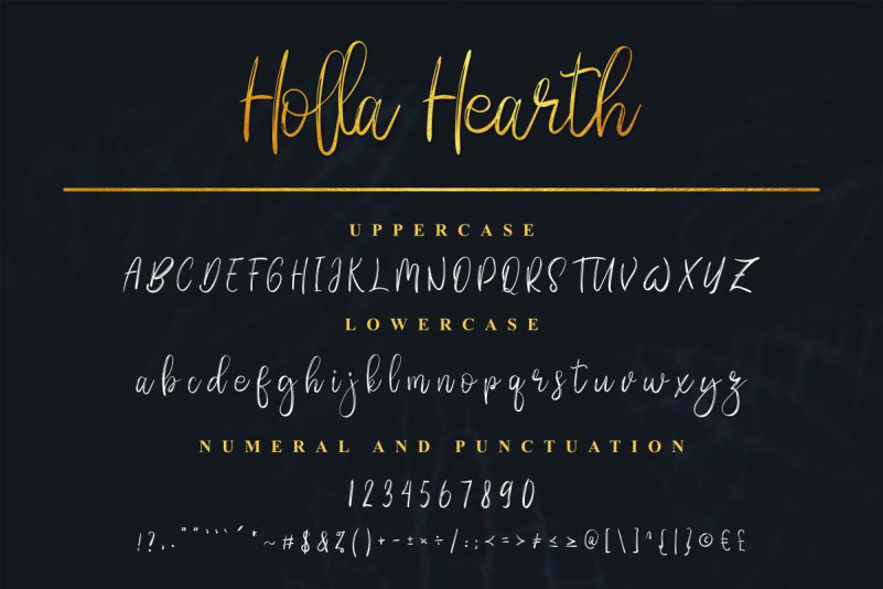 Holla Hearth Demo font