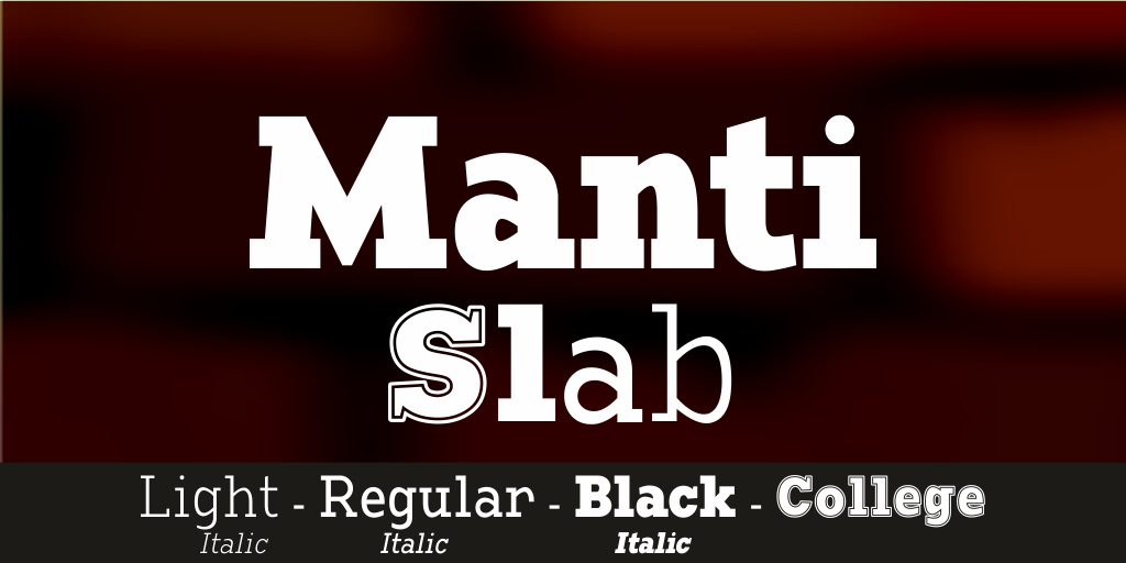 Manti Slab College Demo font