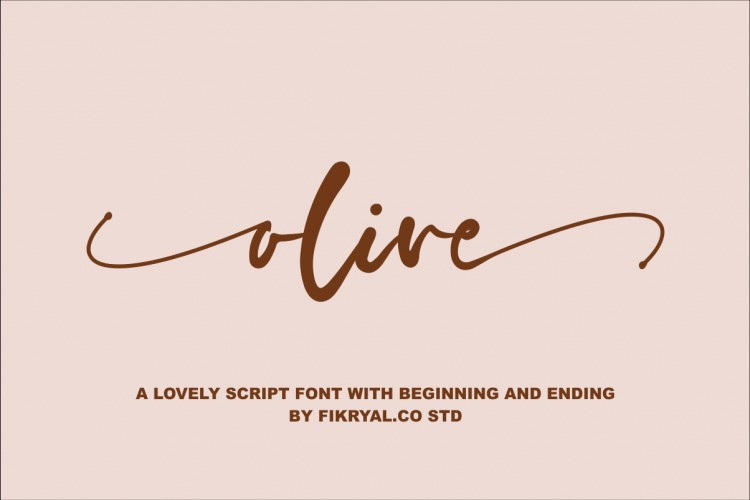 olive font