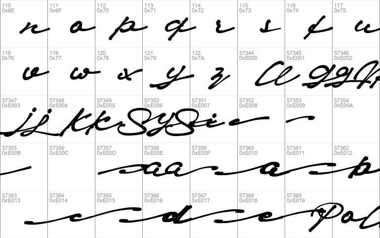 Pollard_Signature font