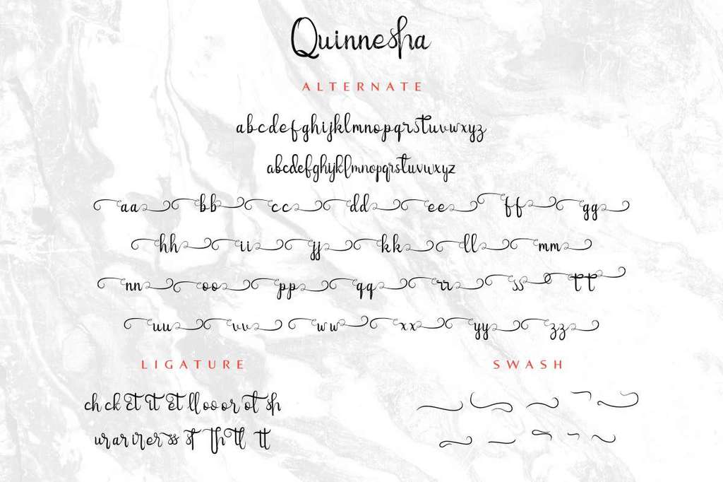 Quinneshademo font