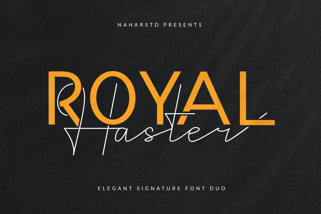 Royal Haster Demo line font