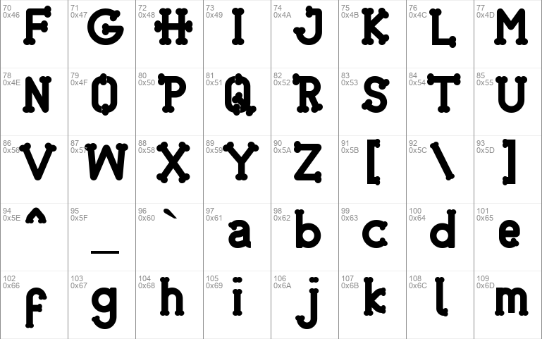 Skelboune font