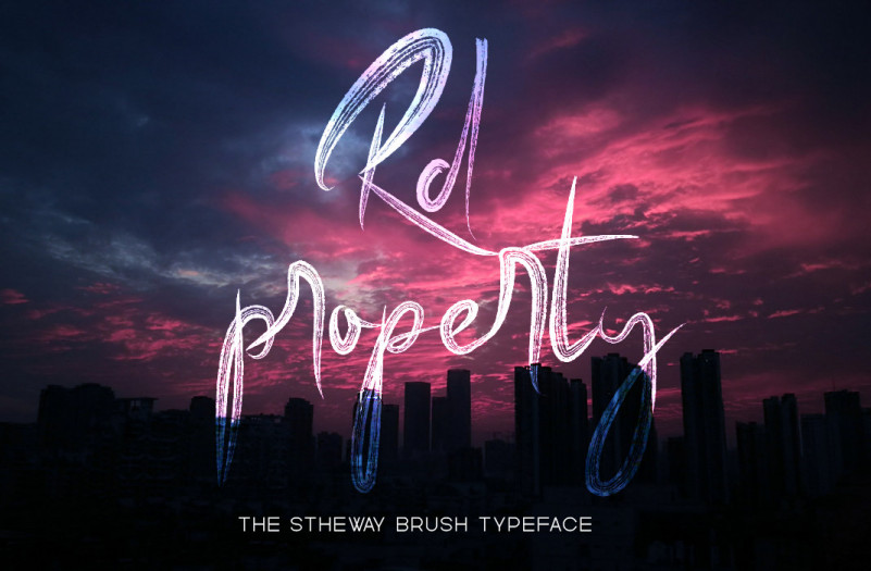 Stheway Brush font