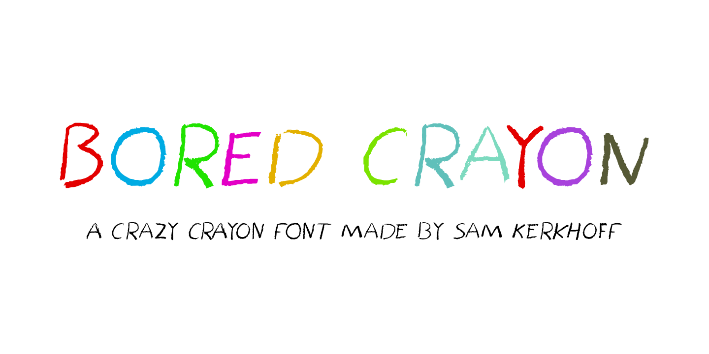 Bored Crayon font