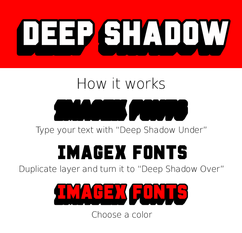 Deep Shadow Over font