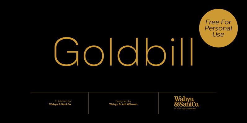 Goldbill font