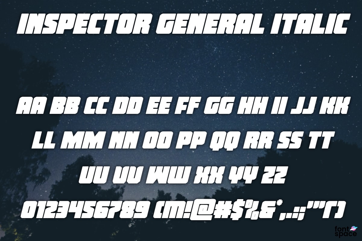 Inspector General Italic font