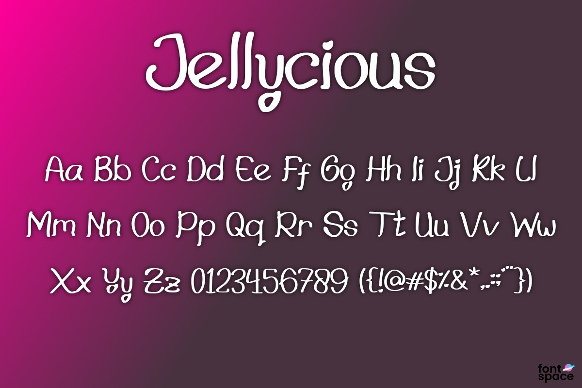 Jellycious font