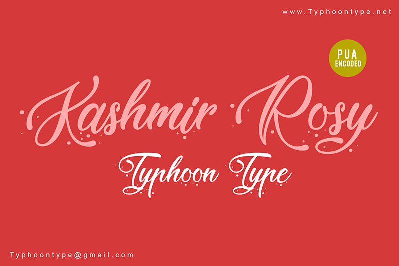 Kashmir Rosy - Personal Use font