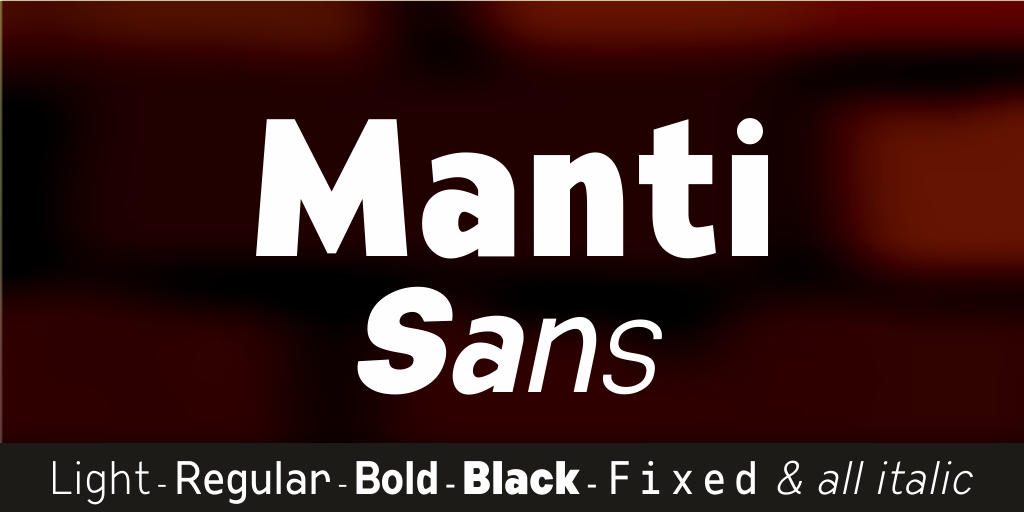 Manti Sans Black Demo font