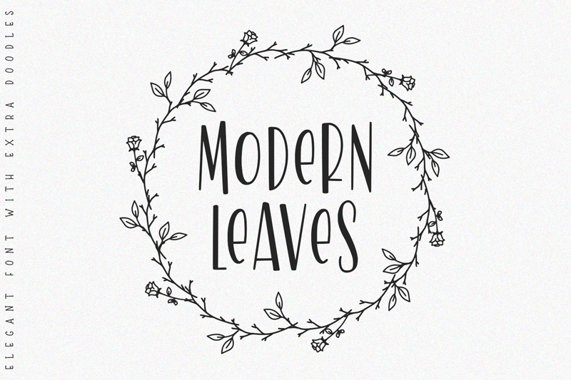 Modern Leaves font