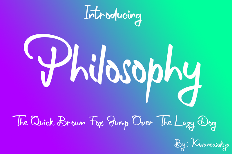 Philosophy font