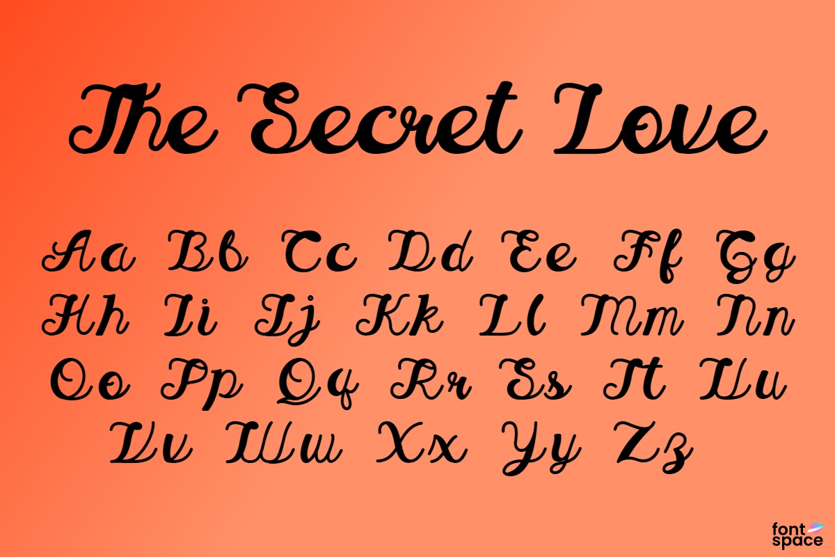 The Secret Love Med Double Line font