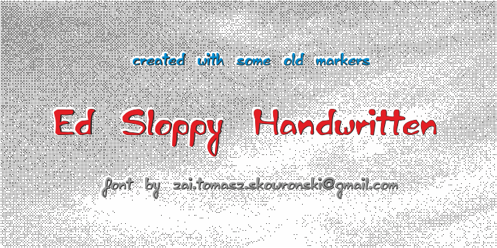 zai Ed Sloppy Handwritten font