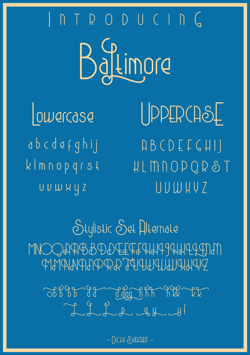 Baltimore Small Cap font
