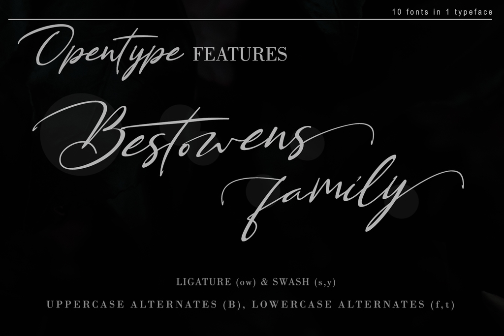 Bestowens family font