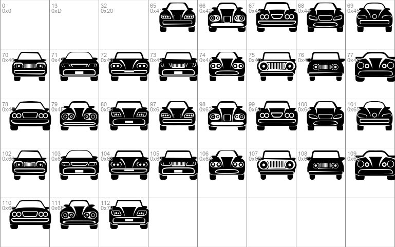 Cars font