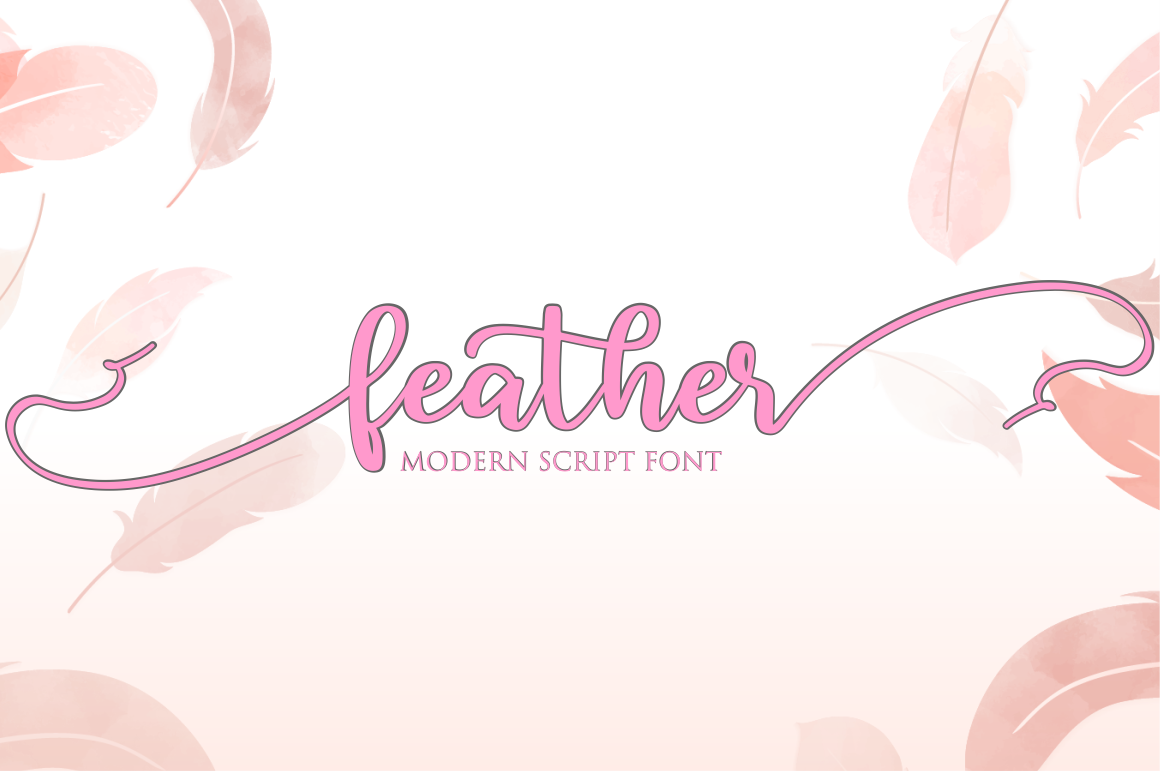 feather font