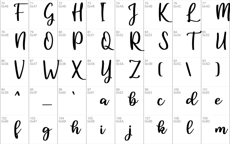 feather font