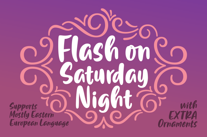 Flash on Saturday Night font