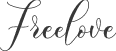 Freelove font