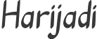 Harijadi font