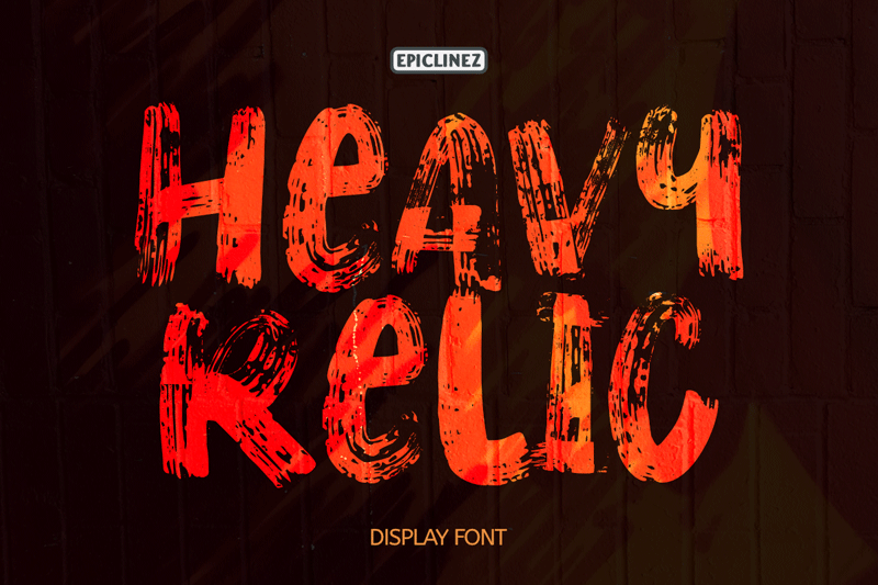 Heavy Relic Demo font