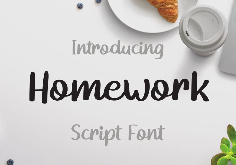 Homework font