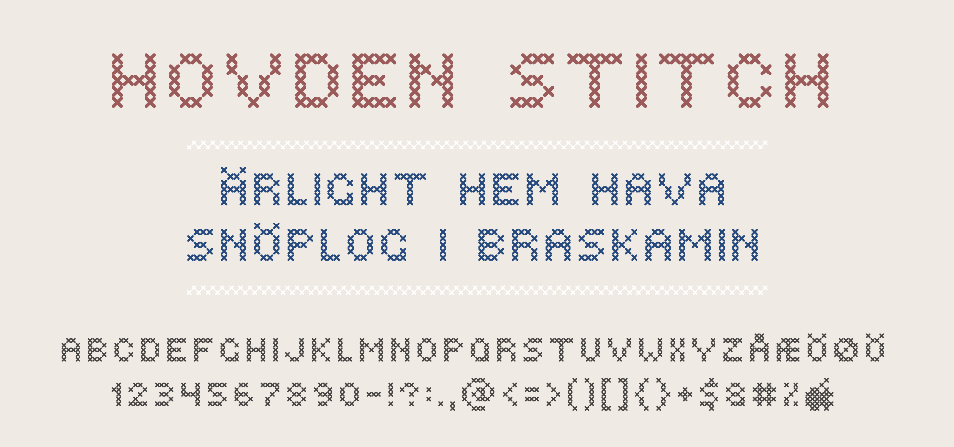 Hovden Stitch font