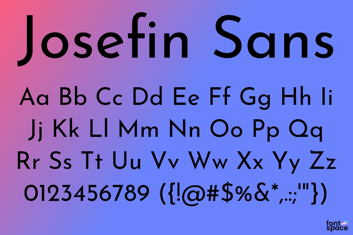 Josefin Sans Thin font