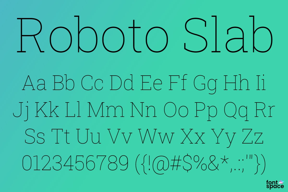 Roboto Slab Thin font