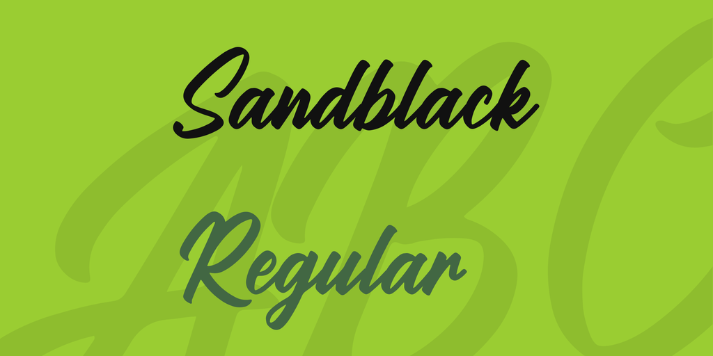 Sandblack font