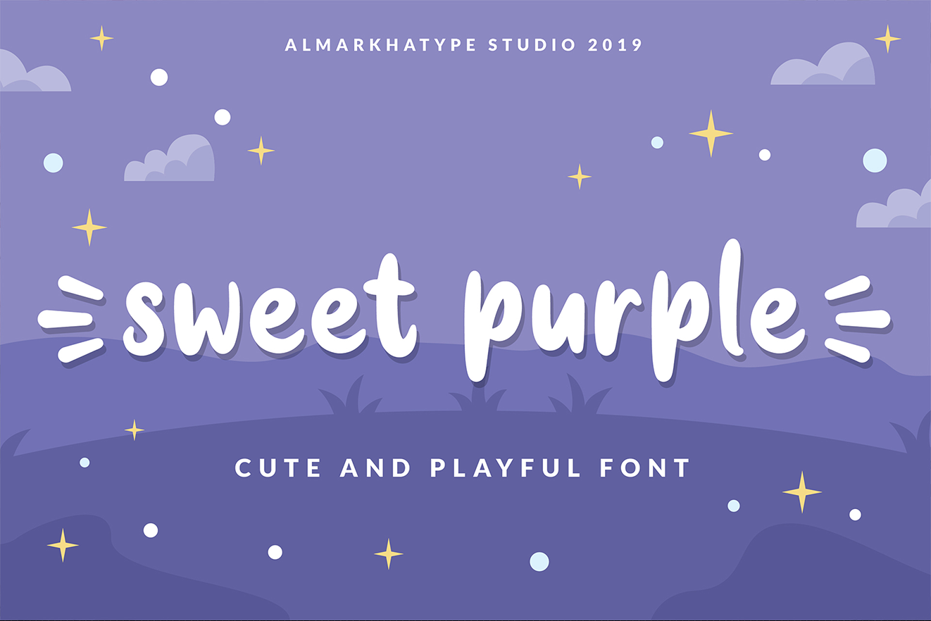 sweet purple font