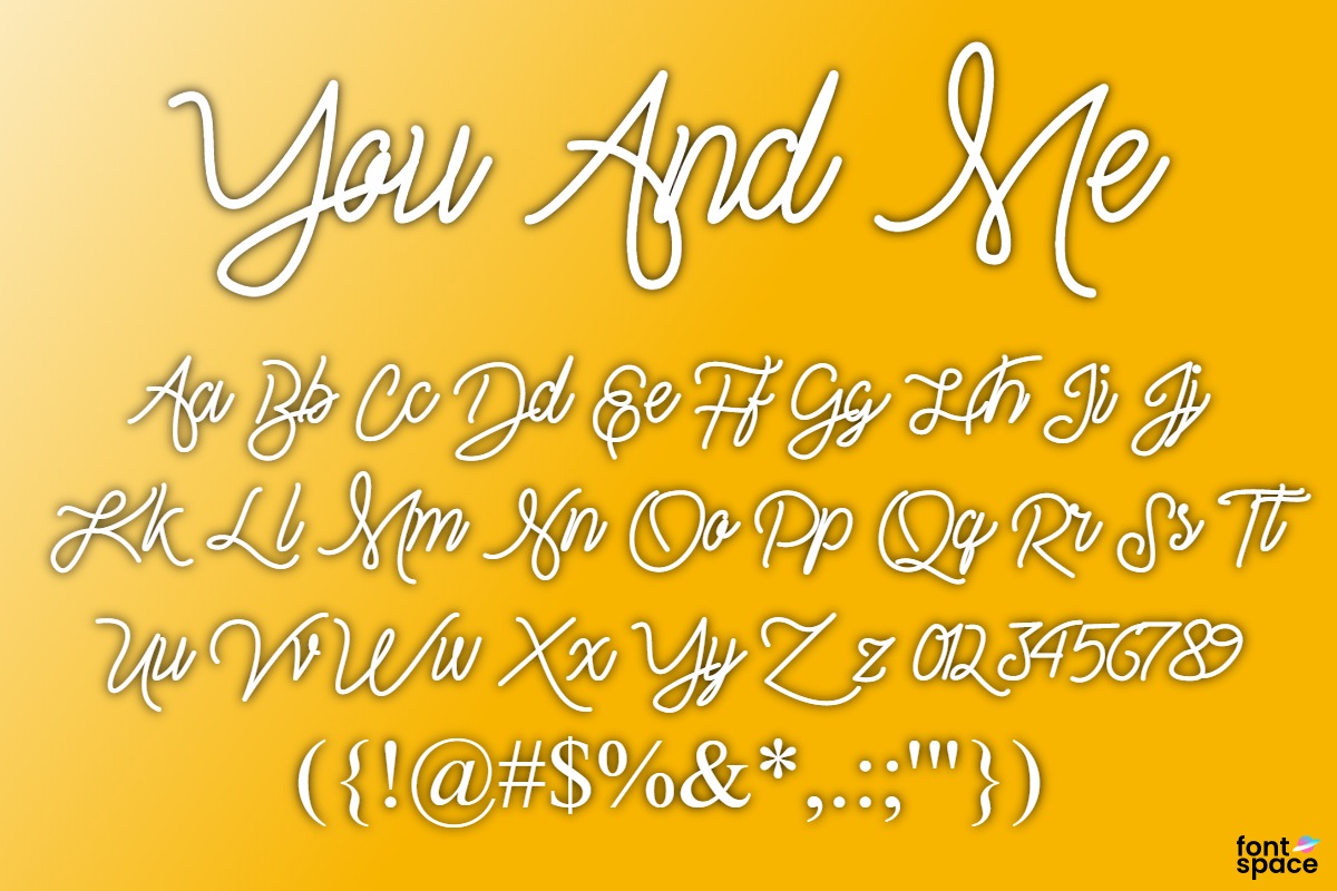 You And Me font