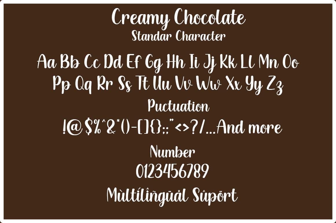 Creamy Chocolate font