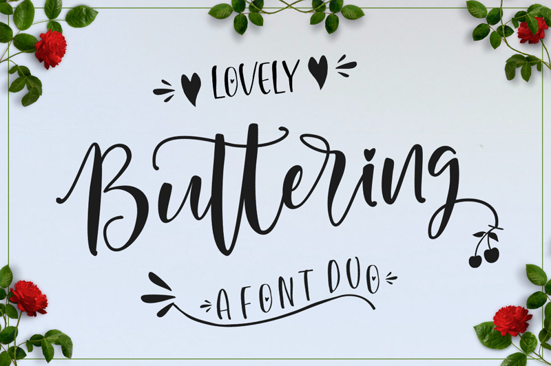 Lovely Buttering Script font