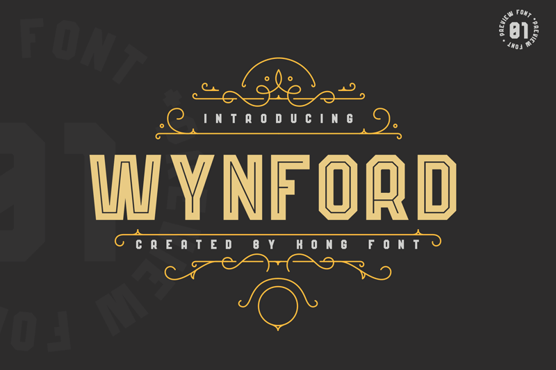Wynford Line font