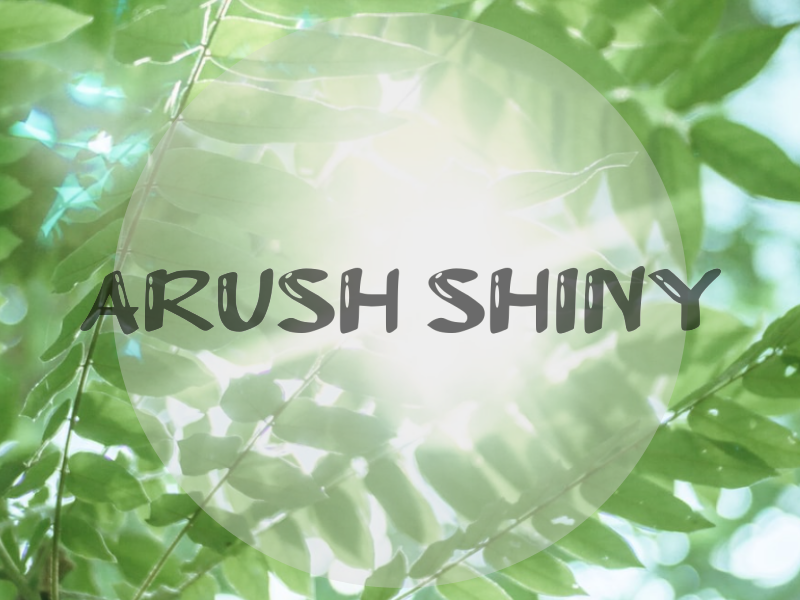 a Arush Shiny font