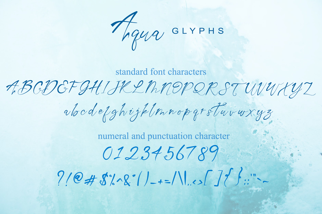 Aqua Script font