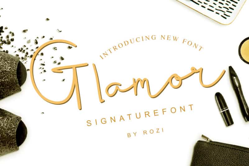 Glamor Signature font