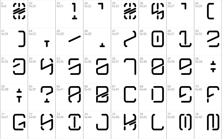 KyberCrystalDisplay font