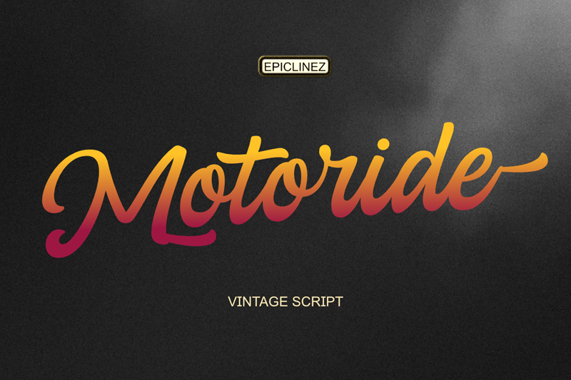 Motoride Demo font